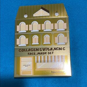 TONYMOLY Collagen & Vitamin C Face Mask Set (6 Masks) in Giftable Box NIP